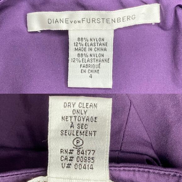 Diane Von Furstenberg Wrap Dress Size 4 DVF Hampton Sleeveless Ruffle V Neckline - Picture 6 of 16